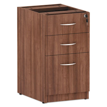 Alera® Alera Valencia Series Full Pedestal File, Left-right, 3-drawer: Box-box-file, Legal-letter, Mod Walnut, 15.63 X 20.5 X 28.5 freeshipping - TVN Wholesale